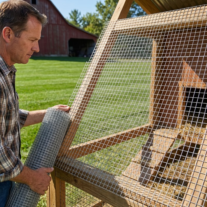Rabbit Cage Wire - 1 рулон оцинкованной металлической сетки, подходит